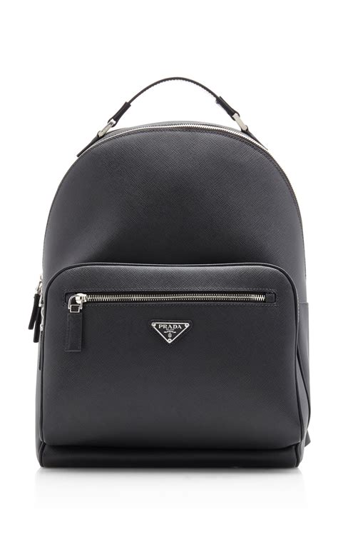 prada backpack leather gold tone black|authentic prada backpacks.